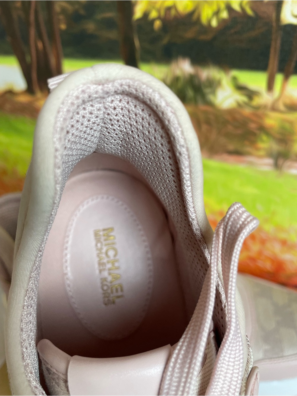 Michael Kors Blush Pink Platform Lace-Up Sneakers - Picture 4 of 7